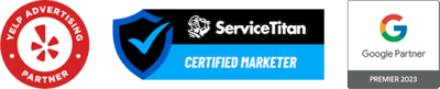 Yelp Ads Partner, ServiceTitan Certified Marketer, Google Premier Partner